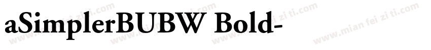 aSimplerBUBW Bold字体转换